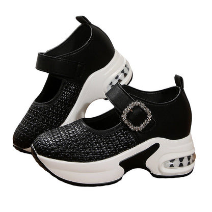 👞 50 % DE RÉDUCTION ✨ Mary-Janes à plateforme – Tissées, respirantes & semelle amortissante – Antidérapantes & disponibles en 2 couleurs 💃