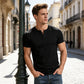 👕 50 % DE RÉDUCTION ☀️ T-shirt Henley manches courtes – Fraîcheur maximale & look moderne – parfait pour l’été ✨