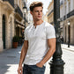 👕 50 % DE RÉDUCTION ☀️ T-shirt Henley manches courtes – Fraîcheur maximale & look moderne – parfait pour l’été ✨