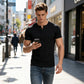👕 50 % DE RÉDUCTION ☀️ T-shirt Henley manches courtes – Fraîcheur maximale & look moderne – parfait pour l’été ✨