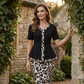👗 50% DE RÉDUCTION 🎨 Ensemble jupe crayon & top color-block – Taille cintrée, chic & parfait pour le bureau, dîners ou occasions spéciales – Polyvalent et élégant 🔥