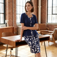 👗 50% DE RÉDUCTION 🎨 Ensemble jupe crayon & top color-block – Taille cintrée, chic & parfait pour le bureau, dîners ou occasions spéciales – Polyvalent et élégant 🔥