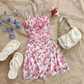 👗 50% DE RÉDUCTION 🌸 Robe fleurie dos nu – Bleu ciel ou rouge, tailles XS-XL – Tissu fluide, décolleté plongeant dans le dos – parfaite pour l’été, les vacances ou un rendez-vous romantique ☀️