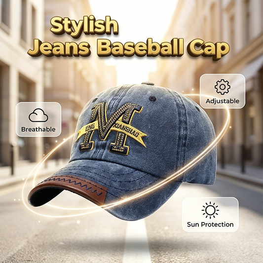 🧢 50% DE RÉDUCTION 👖 Casquette de Baseball en Jean Lavé – Style Vintage & Confort Quotidien – Réglable, respirante & parfaite pour le streetwear ou les journées ensoleillées ☀️