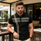 👕 50% DE RÉDUCTION ✨ Haut rayé pour homme – col & manches courtes – Léger, respirant & parfait pour l'été, le sport ou le quotidien – look décontracté et tendance 🌊