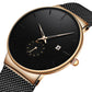 ⌚ 50% DE RÉDUCTION ⏳ Montre homme minimaliste – étanche, mouvement quartz & design intemporel – Élégante, légère & parfaite pour le quotidien ou le bureau ✨