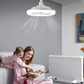 🌀 50% DE RÉDUCTION 💡 Ventilateur de plafond rotatif à 360° – E27 avec télécommande – Double fonction lampe + ventilateur, silencieux & économique – idéal pour chambre, salon ou cuisine ❄️