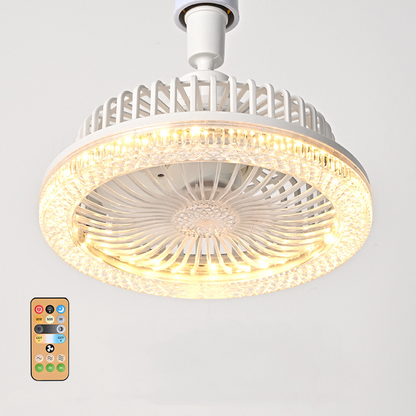 🌀 50% DE RÉDUCTION 💡 Ventilateur de plafond rotatif à 360° – E27 avec télécommande – Double fonction lampe + ventilateur, silencieux & économique – idéal pour chambre, salon ou cuisine ❄️