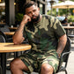 🎽 50% DE RÉDUCTION 🔥 Set sport homme imprimé militaire – T-shirt & short coordonnés – Confortable, respirant & style urbain – parfait pour le sport, les loisirs ou les journées chaudes 🌿