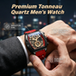⌚ 50% DE RÉDUCTION 📐 Montre quartz tonneau pour homme – Design original, étanche & confortable – élégante au bureau ou décontractée le week-end ✨