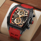 ⌚ 50% DE RÉDUCTION 📐 Montre quartz tonneau pour homme – Design original, étanche & confortable – élégante au bureau ou décontractée le week-end ✨