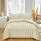 🛏️ 50% DE RÉDUCTION ⏰ 3-Piece Pintuck Textured Duvet Cover Set – Tissu infroissable, doux & respirant – finition élégante digne d'un hôtel – confort toute l'année 🌿