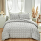 🛏️ 50% DE RÉDUCTION ⏰ 3-Piece Pintuck Textured Duvet Cover Set – Tissu infroissable, doux & respirant – finition élégante digne d'un hôtel – confort toute l'année 🌿