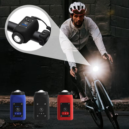 🚲 50% DE RÉDUCTION 🔊 Phare de vélo étanche pour extérieur avec klaxon – Étanche, super lumineux & klaxon intégré – sécurité renforcée pour les trajets nocturnes ou sous la pluie 🌧️