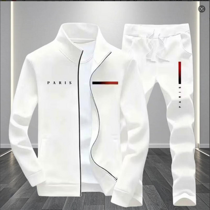 🧥 50% DE RÉDUCTION 🎨 Ensemble homme 2 pièces – Veste zippée & pantalon imprimé, tissu doux & coupe décontractée – Style urbain, confortable & parfait pour le quotidien ou les voyages 👔