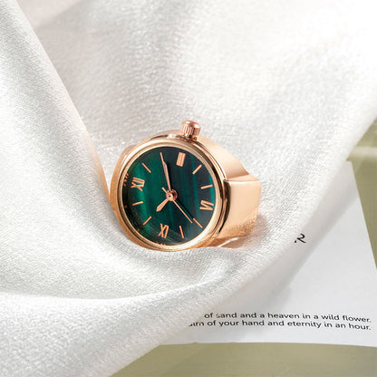 💍 50% DE RÉDUCTION ✨ Montre bague ronde – Quartz, ajustable & légère – Design original, confortable au quotidien – parfaite pour superposer ou porter seule ⌚