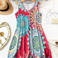 👗 60% DE RÉDUCTION 🌺 Robe imprimée sans manches – Coton léger & tombé fluide – Parfaite pour l’été, la plage ou un look décontracté – légère et confortable ✨🌸