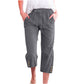 👖 50% DE RÉDUCTION 🌿 Pantacourt femme en coton et lin uni avec cordon de serrage – Léger, respirant & confortable – Idéal pour l’été, le bureau ou les voyages – coupe décontractée et naturellement chic ✨☀️