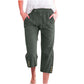 👖 50% DE RÉDUCTION 🌿 Pantacourt femme en coton et lin uni avec cordon de serrage – Léger, respirant & confortable – Idéal pour l’été, le bureau ou les voyages – coupe décontractée et naturellement chic ✨☀️