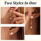💐 50% DE RÉDUCTION 🌺 Boucles d'oreilles fleur convertibles – Fines, dorées à l’or – Polyvalentes, légères & parfaites pour le quotidien ou les soirées ✨