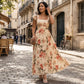 👗 50% DE RÉDUCTION 🌼 Robe longue plissée à imprimé floral raffiné – Fluide, légère & romantique – parfaite pour le printemps, l’été ou les vacances au soleil ☀️
