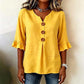 👚 50% DE RÉDUCTION 🌸 Blouse à col en V et manches à volants – Tissu fluide & léger – Parfaite pour un look romantique ou chic au quotidien – facile à associer avec jean ou jupe ✨🌿