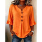 👚 50% DE RÉDUCTION 🌸 Blouse à col en V et manches à volants – Tissu fluide & léger – Parfaite pour un look romantique ou chic au quotidien – facile à associer avec jean ou jupe ✨🌿