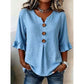 👚 50% DE RÉDUCTION 🌸 Blouse à col en V et manches à volants – Tissu fluide & léger – Parfaite pour un look romantique ou chic au quotidien – facile à associer avec jean ou jupe ✨🌿
