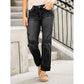👖 50% DE RÉDUCTION 💥 Jean droit déchiré décontracté pour femme – Denim stretch, trous chic & bords effilochés – parfait pour un look urbain, décontracté ou un style streetwear tendance ✨