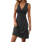 👗 50% DE RÉDUCTION 🎀 Robe sans manches à col en V et nœud sur le devant pour femme – Fluide, élégante & parfaite pour les journées chaudes, les brunchs ou les rendez-vous romantiques 🌺