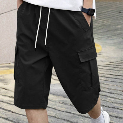 🩳 50% DE RÉDUCTION 🔥 Short cargo décontracté homme – Taille à cordon, multi-poches & tissu léger – 6 couleurs, coupe détendue – parfait pour randonnée ou été ☀️