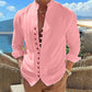 👕 70% DE RÉDUCTION 🌊 Chemise homme été en lin – Respirante, légère & col stand – 4 couleurs, tailles M-3XL – parfaite pour vacances ou quotidien 🌴