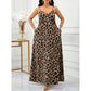👗 50% DE RÉDUCTION 🐆 Robe maxi imprimé léopard – Col en V, bretelles spaghetti & poches latérales – Tissu léger & fluide – parfaite pour l’été, la plage ou une soirée audacieuse 🌿