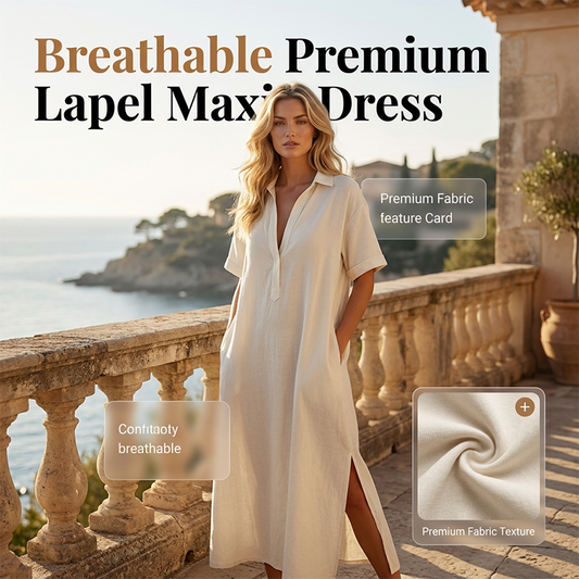 👗 50% DE RÉDUCTION! ✨ Robe Longue en Coton Lin – Légère, respirante & coupe ample flatteuse – Poches cachées, 8 couleurs & tailles S–3XL – Satisfait ou remboursé 30J 🌿