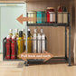 💪 50% DE RÉDUCTION! 🥫 Étagère Double Coulissante Organisateur de Placard – 5 hauteurs réglables, 2 plateaux & acier carbone robuste – Grande capacité, sans installation – Idéal pour cuisine & rangement ✨