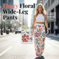 👖 50% DE RÉDUCTION ❤️ Pantalon palazzo à jambes larges et imprimé floral pour femme – Tissu léger, taille élastique & coupe fluide – parfait pour l’été, la plage ou un look bohème chic 🌸