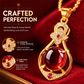 🍀 50% DE RÉDUCTION 💎 Collier trèfle & goutte d’eau – Élégance française à petit prix – Finition dorée, cadeau chic – porte-bonheur et raffinement au quotidien ✨