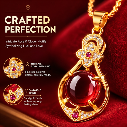 🍀 50% DE RÉDUCTION 💎 Collier trèfle & goutte d’eau – Élégance française à petit prix – Finition dorée, cadeau chic – porte-bonheur et raffinement au quotidien ✨