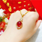 🍀 50% DE RÉDUCTION 💎 Collier trèfle & goutte d’eau – Élégance française à petit prix – Finition dorée, cadeau chic – porte-bonheur et raffinement au quotidien ✨