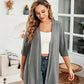 🧥 50% DE RÉDUCTION ✨ Cardigan ouvert grande taille femme – Léger, mi-long & manches mi-courtes – Parfait pour la mi-saison ou les soirées fraîches – style décontracté et confortable 🍁