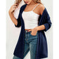 🧥 50% DE RÉDUCTION ✨ Cardigan ouvert grande taille femme – Léger, mi-long & manches mi-courtes – Parfait pour la mi-saison ou les soirées fraîches – style décontracté et confortable 🍁