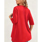 🧥 50% DE RÉDUCTION ✨ Cardigan ouvert grande taille femme – Léger, mi-long & manches mi-courtes – Parfait pour la mi-saison ou les soirées fraîches – style décontracté et confortable 🍁