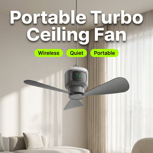 🌀 50% DE RÉDUCTION! 💡 Ventilateur Suspendu Rechargeable avec Lumière – 12000mAh, silencieux & télécommande – Idéal pour camping, maison & extérieur ✨