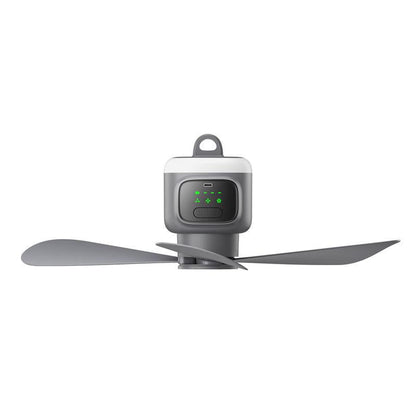 🌀 50% DE RÉDUCTION! 💡 Ventilateur Suspendu Rechargeable avec Lumière – 12000mAh, silencieux & télécommande – Idéal pour camping, maison & extérieur ✨