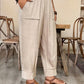 👖 50% DE RÉDUCTION ✨ Pantalon femme casual à chevilles retroussées – Coupe ample & ceinture élastique – Couleurs unies, parfait pour un look décontracté ou chic – confortable et intemporel 🍂🌸
