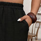 👖 50% DE RÉDUCTION ✨ Pantalon femme casual à chevilles retroussées – Coupe ample & ceinture élastique – Couleurs unies, parfait pour un look décontracté ou chic – confortable et intemporel 🍂🌸