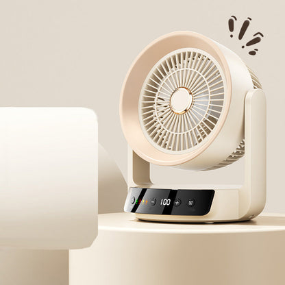 🌀 50% DE RÉDUCTION 💡 Ventilateur de bureau silencieux avec écran LED intelligent – 3 vitesses & rechargeable – Ultra-compact, parfait pour la maison, le bureau ou les voyages ❄️