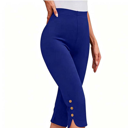 👖 50% DE RÉDUCTION 🌼 Pantacourt gainant femme taille haute – Élasticité 4 sens & boutons dorés – 2 couleurs, 6 tailles – parfait pour le quotidien ou les sorties ✨