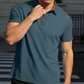 👔 50% DE RÉDUCTION 🌿 Chemise homme à col texturé contrasté – Respirante & absorbante – 5 couleurs, tailles S-3XL – style moderne et durable ✨