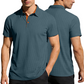 👔 50% DE RÉDUCTION 🌿 Chemise homme à col texturé contrasté – Respirante & absorbante – 5 couleurs, tailles S-3XL – style moderne et durable ✨